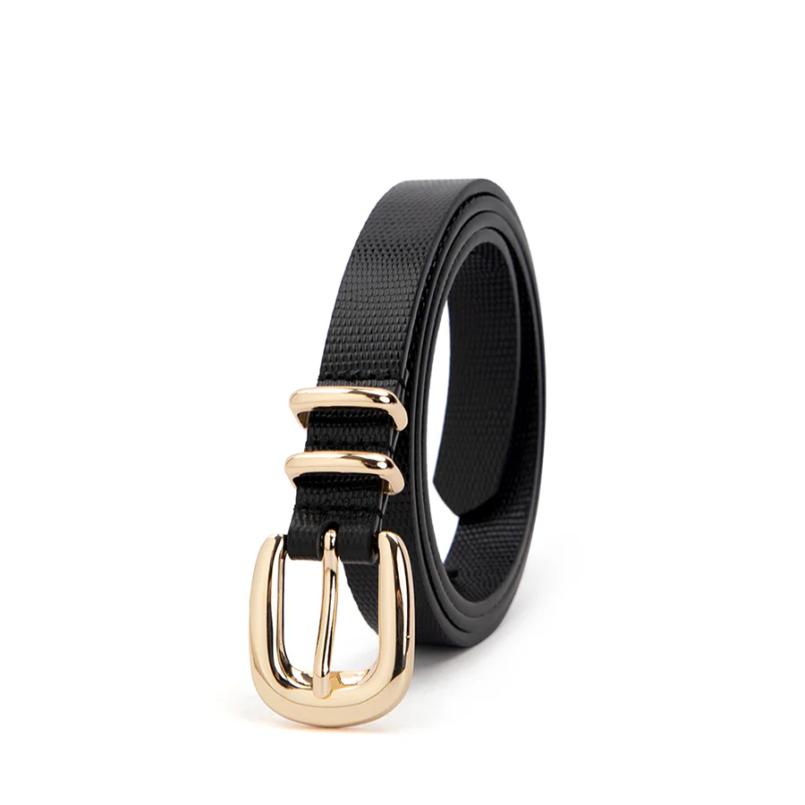 ADELE BELT - BLACK LIZARD LEATHER - Image 5