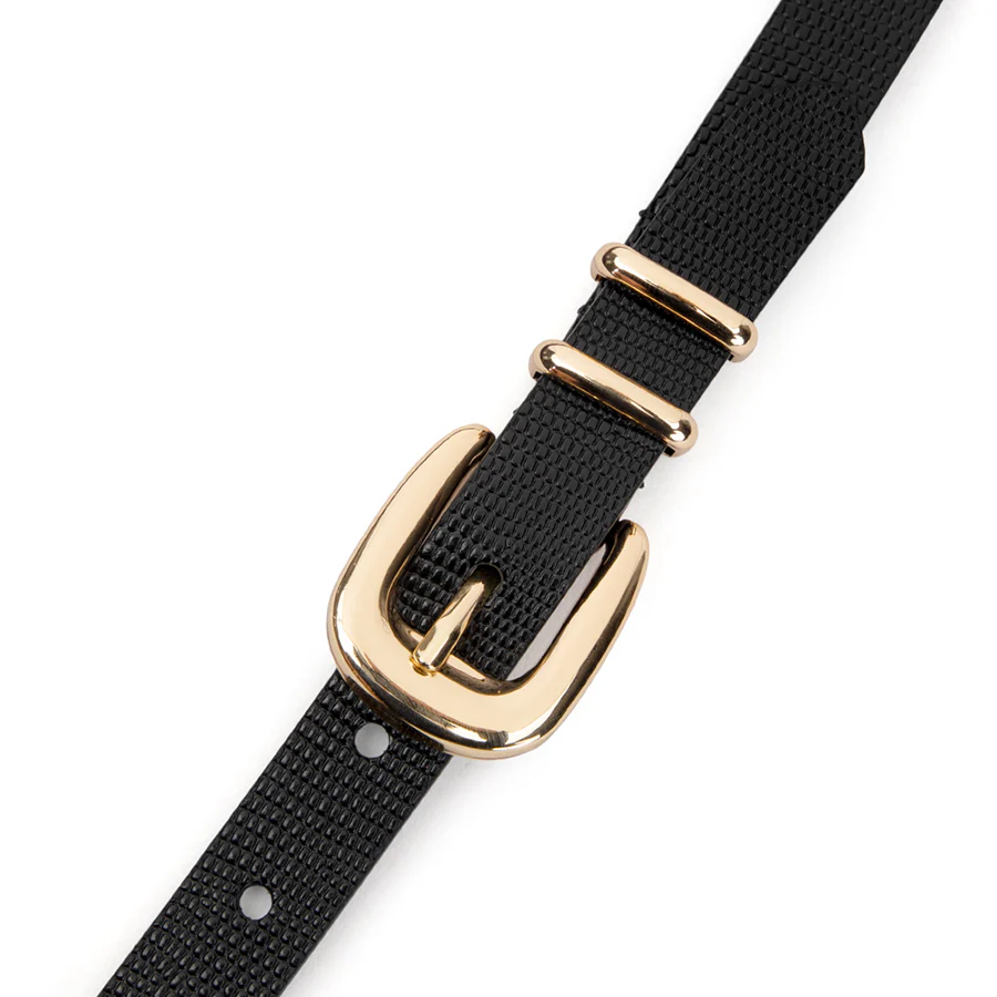 ADELE BELT - BLACK LIZARD LEATHER - Image 6