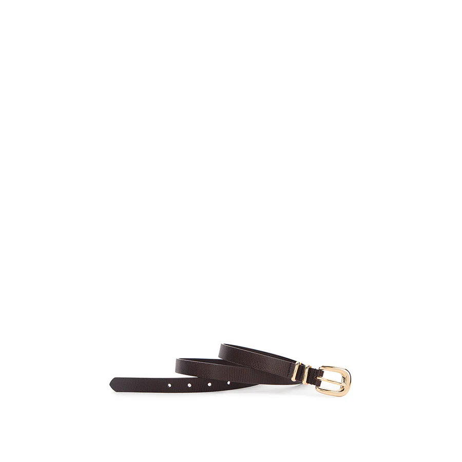 ADELE BELT - CHOCOLATE LIZARD LEATHER - Image 3