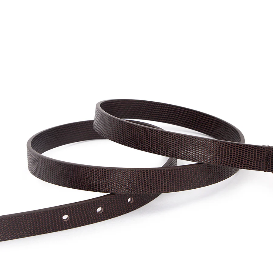 ADELE BELT - CHOCOLATE LIZARD LEATHER - Image 4