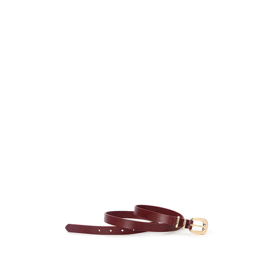 ADELE BELT - GARNET LIZARD LEATHER - Image 3