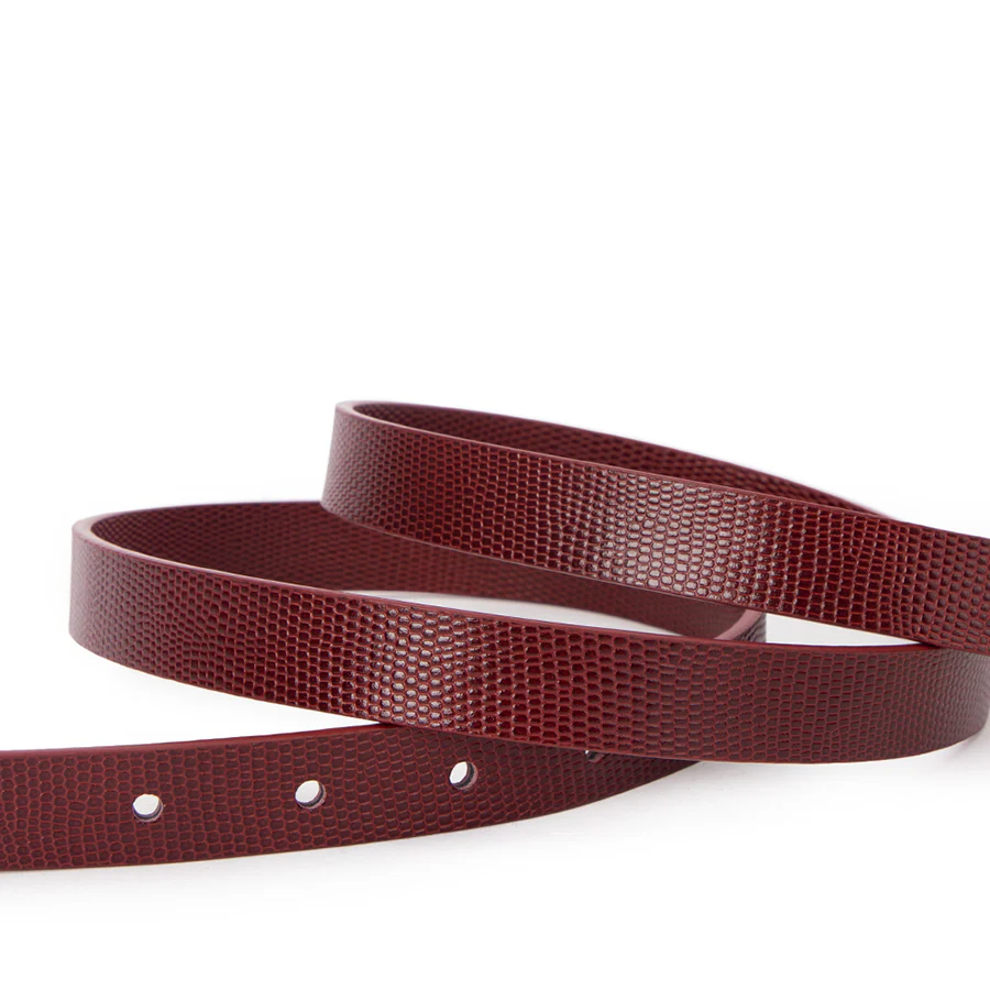 ADELE BELT - GARNET LIZARD LEATHER - Image 4