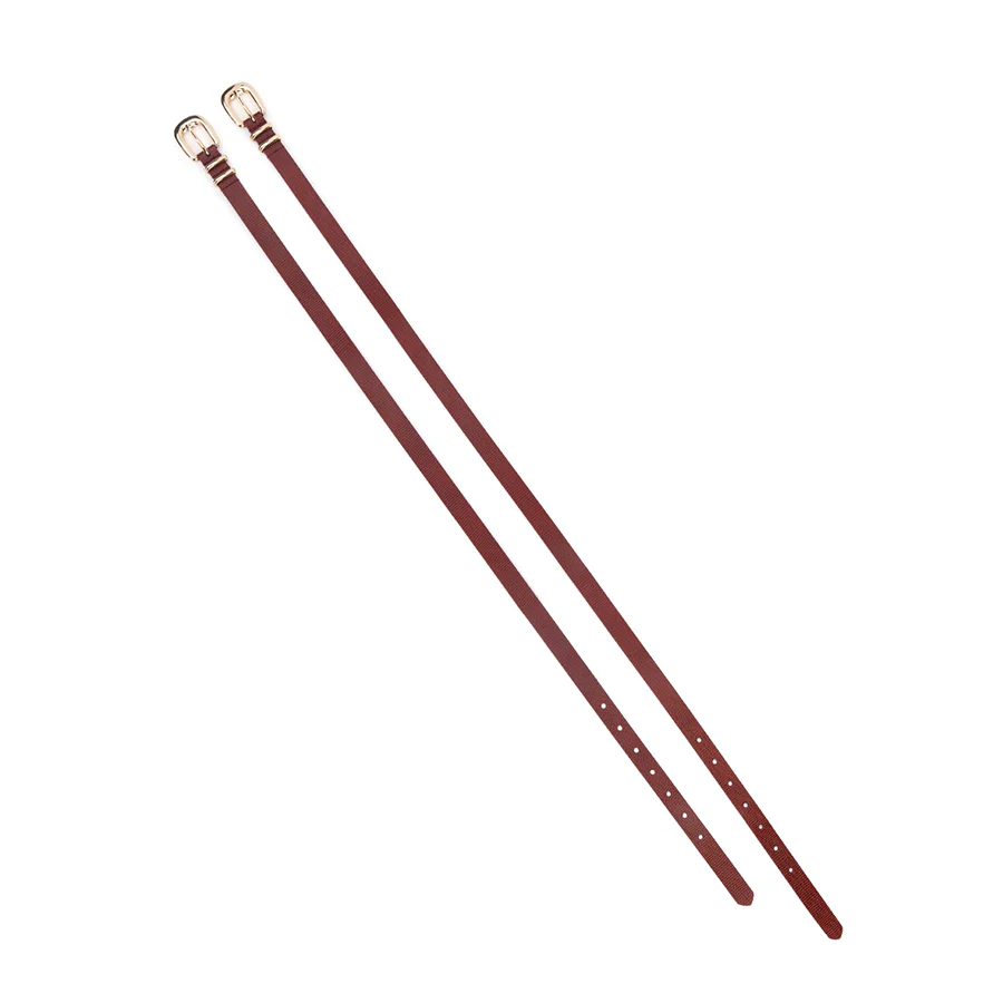 ADELE BELT - GARNET LIZARD LEATHER - Image 9