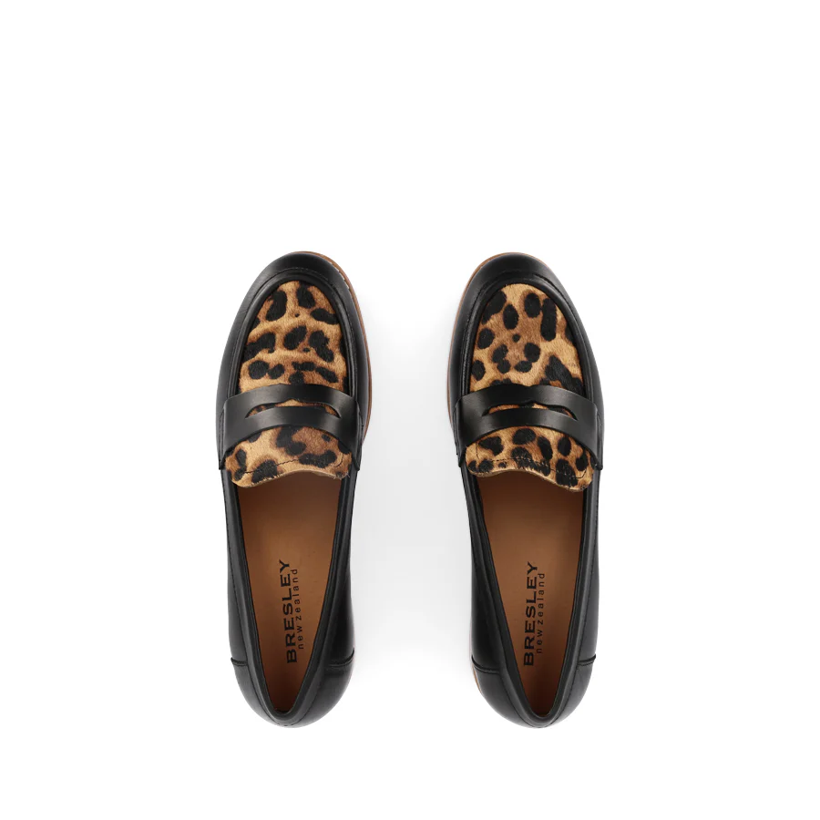 ANGIE - BLACK/LEOPARD LEATHER - Image 5
