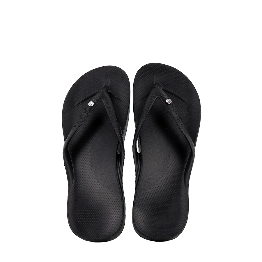 ARCH SUPPORT THONGS - BLACK CRYSTAL - Image 2