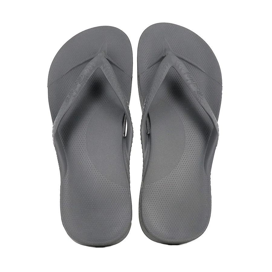 ARCH SUPPORT THONGS - CHARCOAL - Image 2