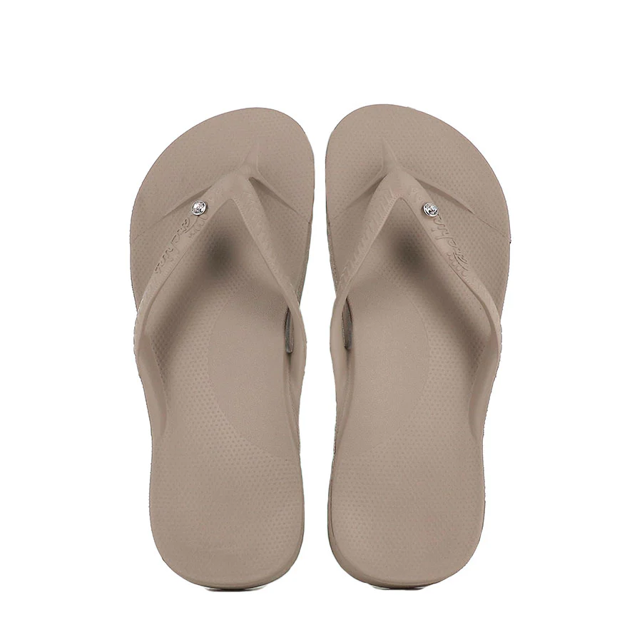 ARCH SUPPORT THONGS - TAUPE CRYSTAL - Image 2