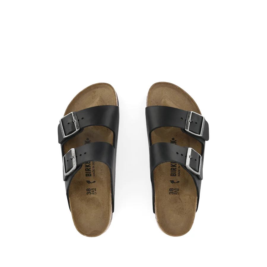 ARIZONA NATURAL LEATHER NARROW - OILED BLACK LEATHER - Image 5
