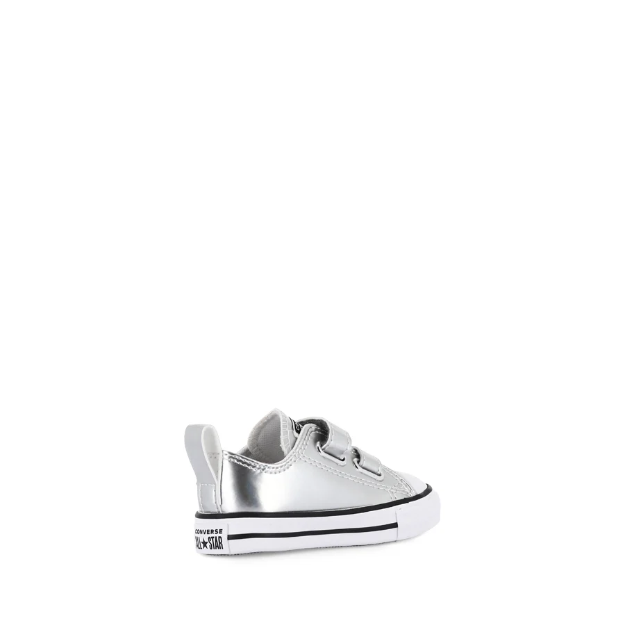 ALL STAR 2V LOW INFANT SHINE - SILVER/WHITE/SILVER - Image 4