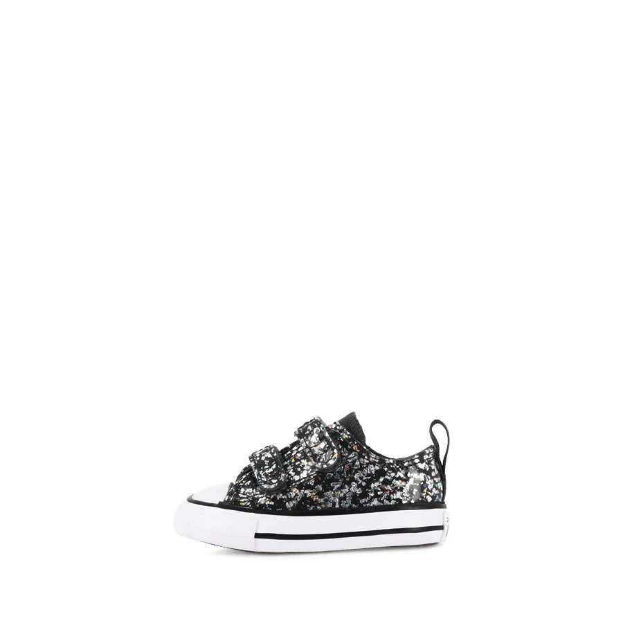 ALL STAR LOW INFANT 2V SHINEFETTI - DARK MATTER/WHITE/BLACK - Image 2