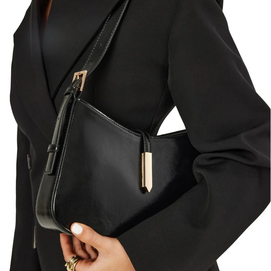 BERGMAN SHOULDER BAG - BLACK SHINE - Image 2