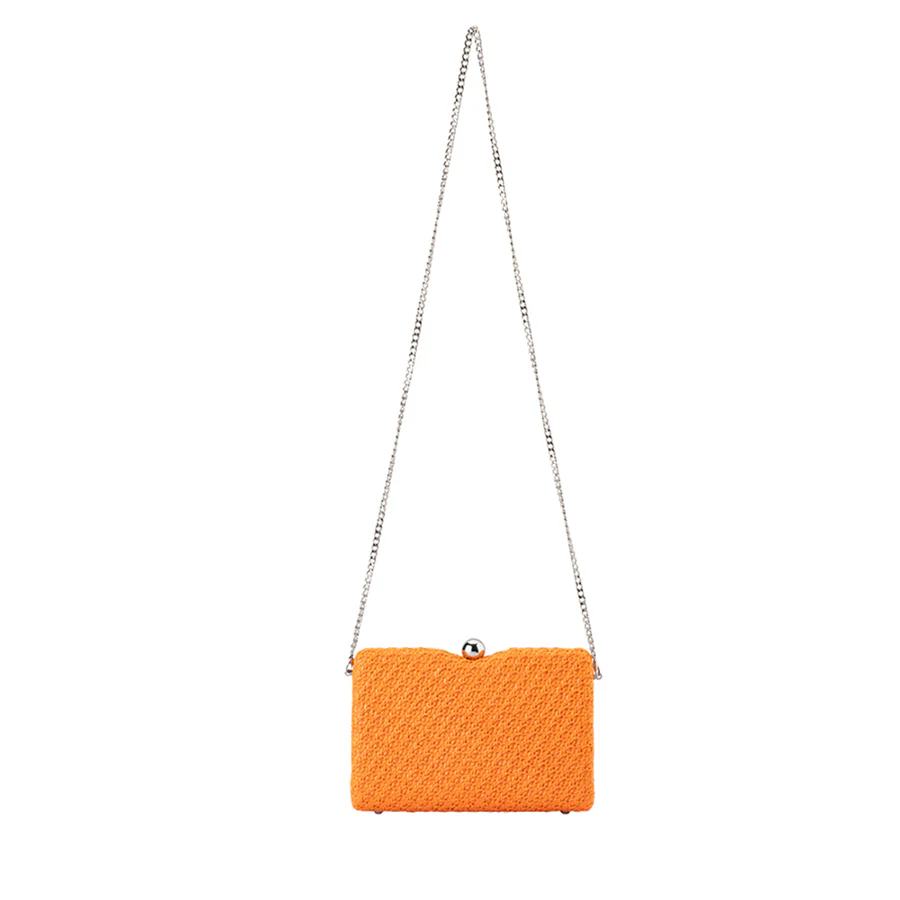 BIRDIE TEXTURAL HANDLE BAG - ORANGE - Image 4