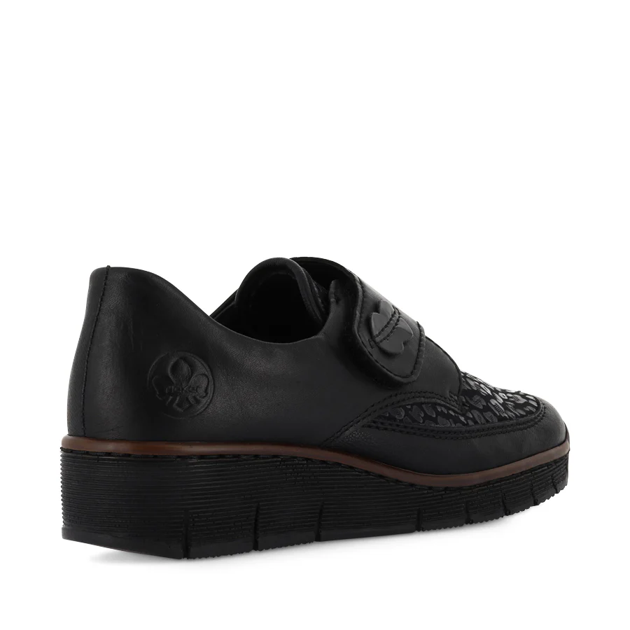 CARIE 537C0 - BLACK LEATHER/STRETCH COMBO - Image 4