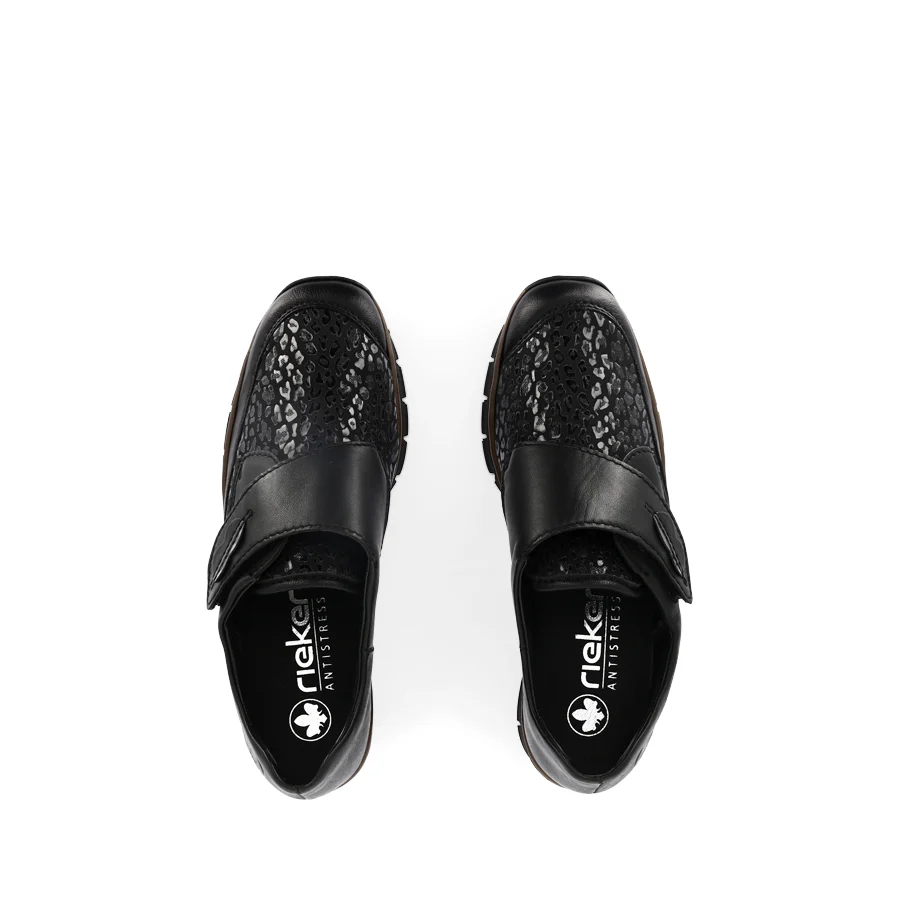 CARIE 537C0 - BLACK LEATHER/STRETCH COMBO - Image 5