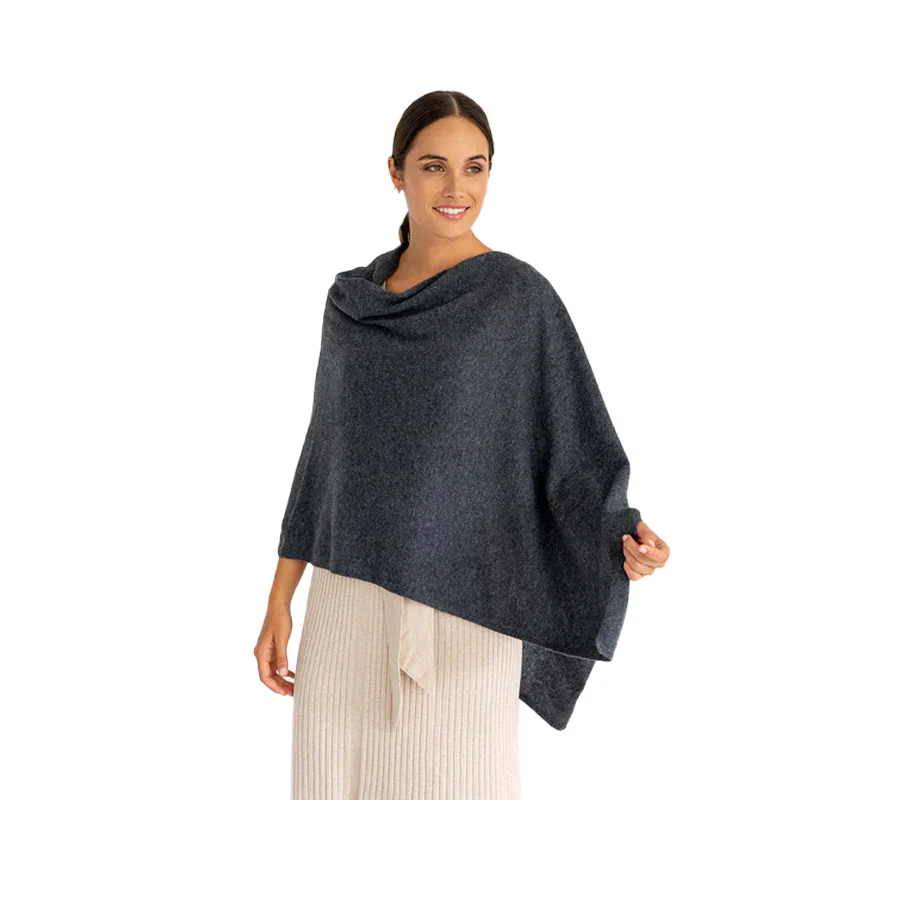 CASHMERE CAPLET - CHARCOAL - Image 4