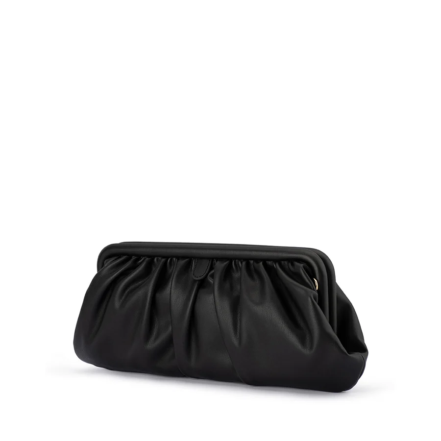 CATHERINE GATHERED CLUTCH - BLACK - Image 2