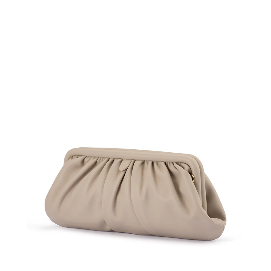 CATHERINE GATHERED CLUTCH - MINK - Image 2