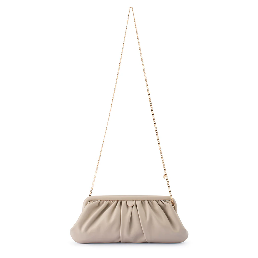 CATHERINE GATHERED CLUTCH - MINK - Image 3