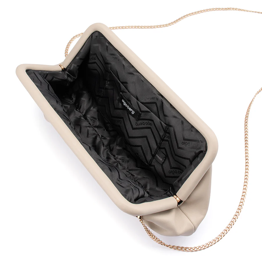 CATHERINE GATHERED CLUTCH - MINK - Image 4
