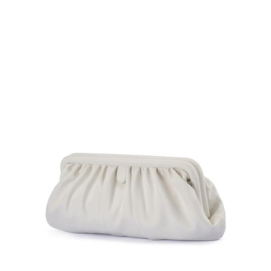 CATHERINE GATHERED CLUTCH - WHITE - Image 2
