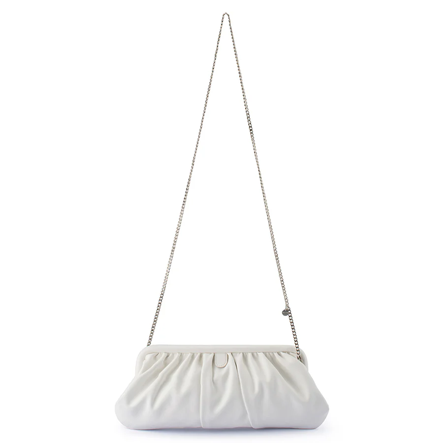 CATHERINE GATHERED CLUTCH - WHITE - Image 3