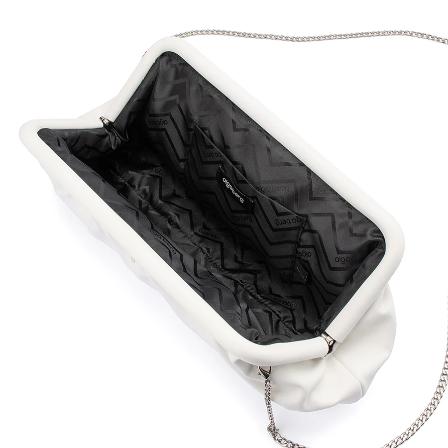 CATHERINE GATHERED CLUTCH - WHITE - Image 5