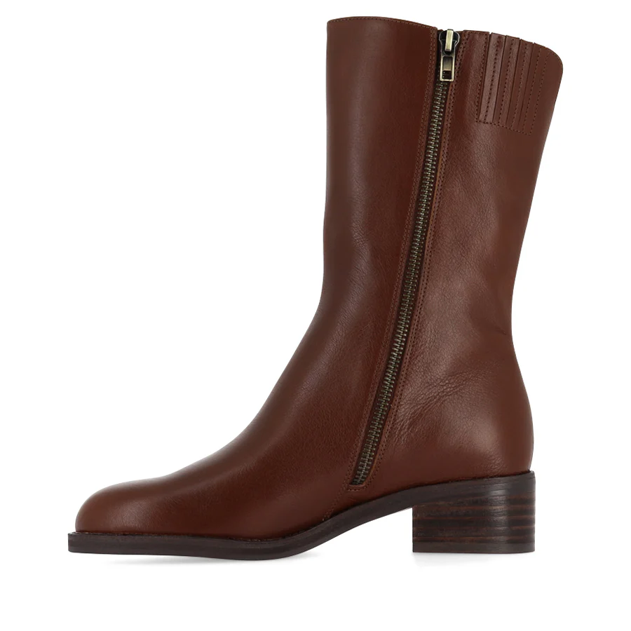 CAVAL - COGNAC LEATHER/CHOCOLATE HEEL - Image 2