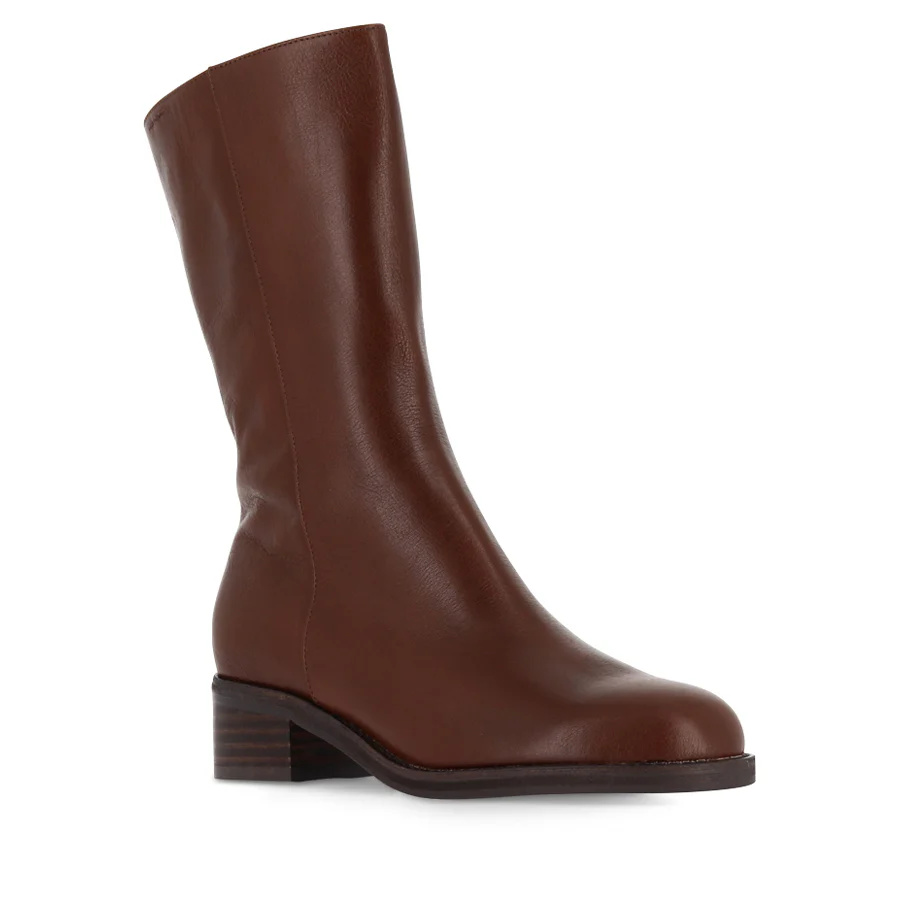 CAVAL - COGNAC LEATHER/CHOCOLATE HEEL - Image 3