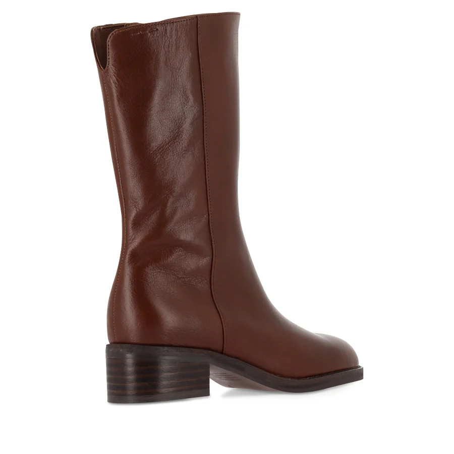 CAVAL - COGNAC LEATHER/CHOCOLATE HEEL - Image 4