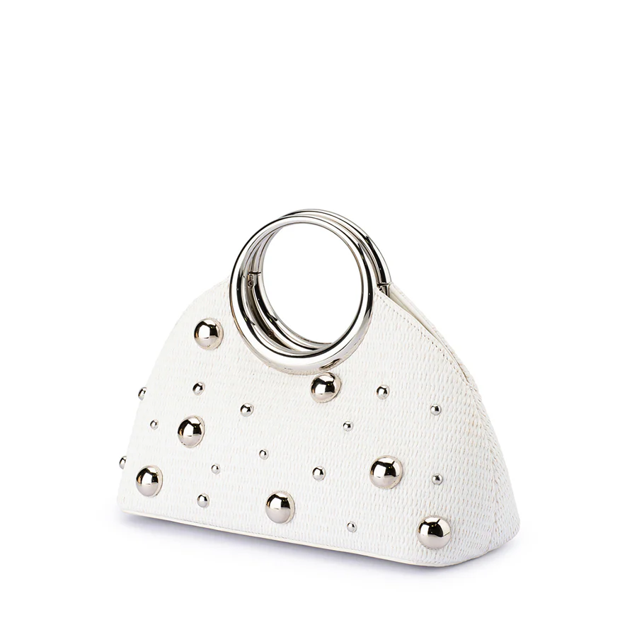 CHARLOTTE WOVEN TOP HANDLE - WHITE - Image 2