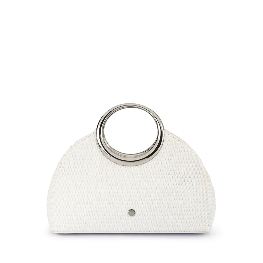 CHARLOTTE WOVEN TOP HANDLE - WHITE - Image 3