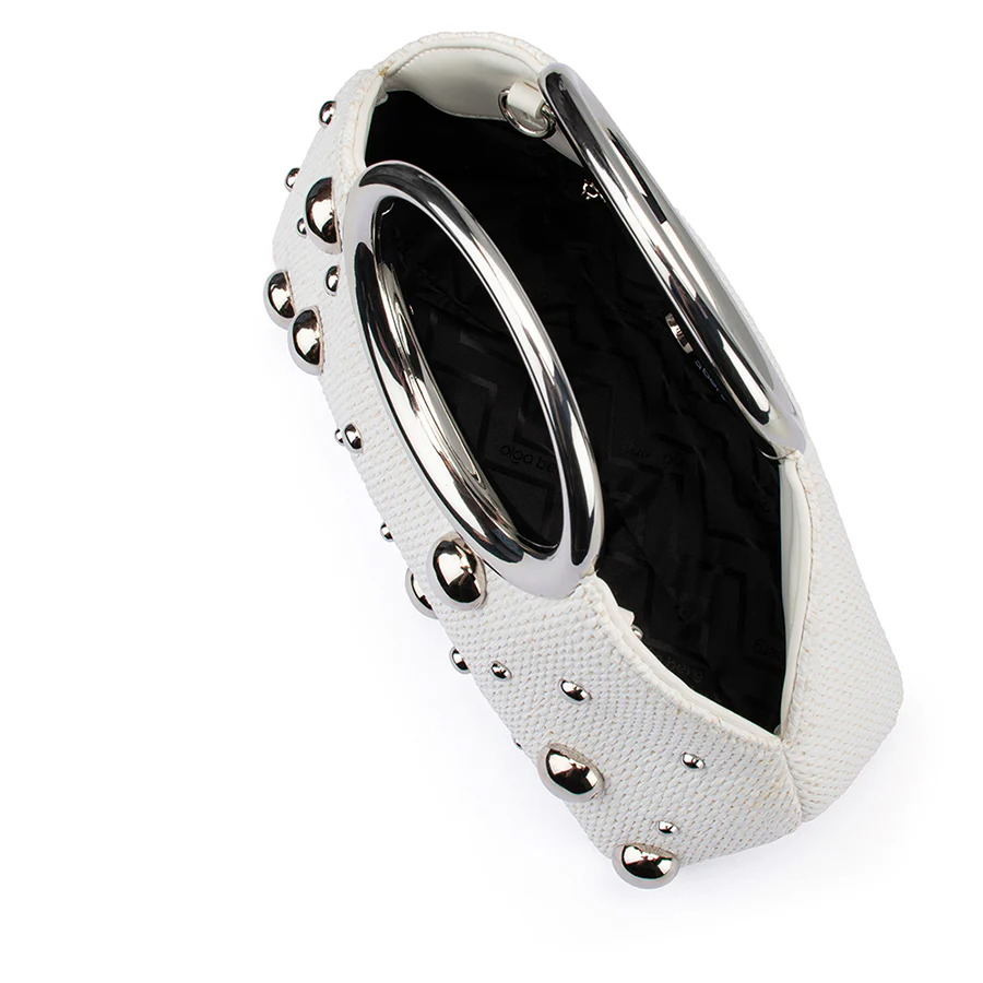 CHARLOTTE WOVEN TOP HANDLE - WHITE - Image 4