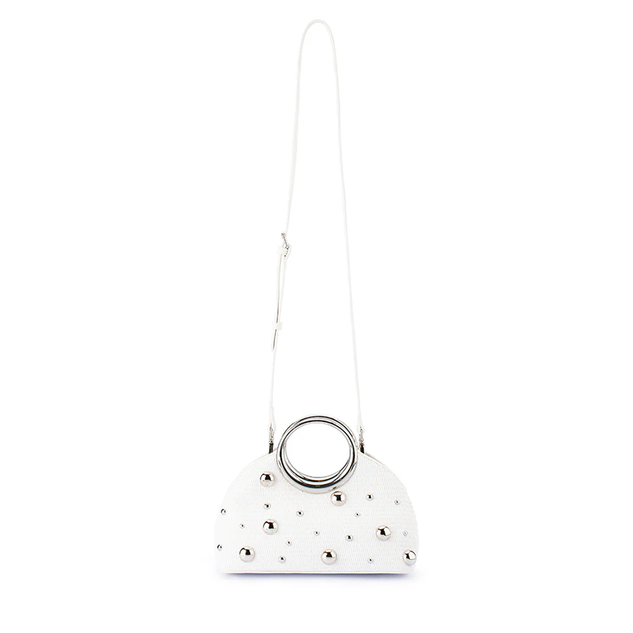CHARLOTTE WOVEN TOP HANDLE - WHITE - Image 5