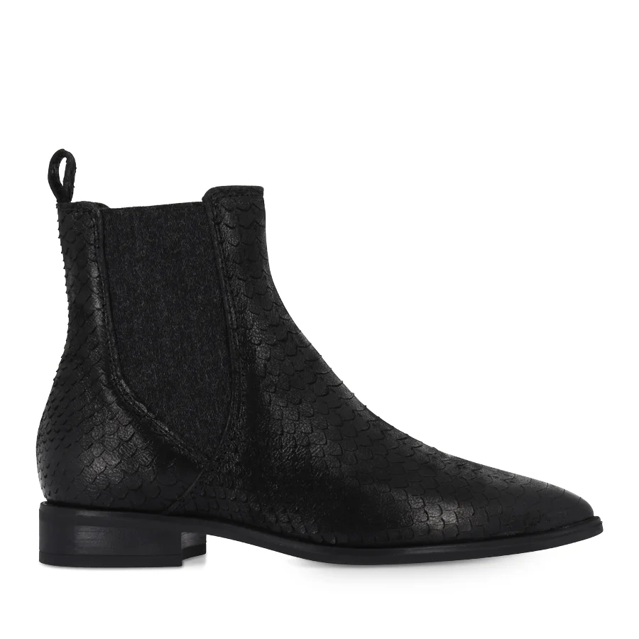 CLEO - BLACK REPTILE LEATHER