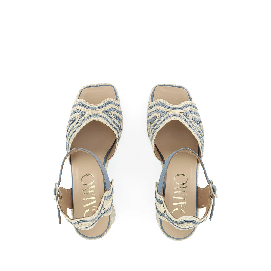 DANAE - WHITE/BLUE RAFFIA - Image 5