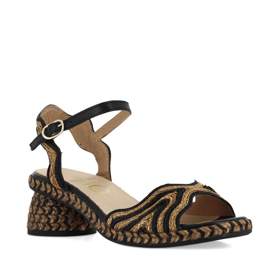 DANE - BLACK/NATURAL RAFFIA - Image 3