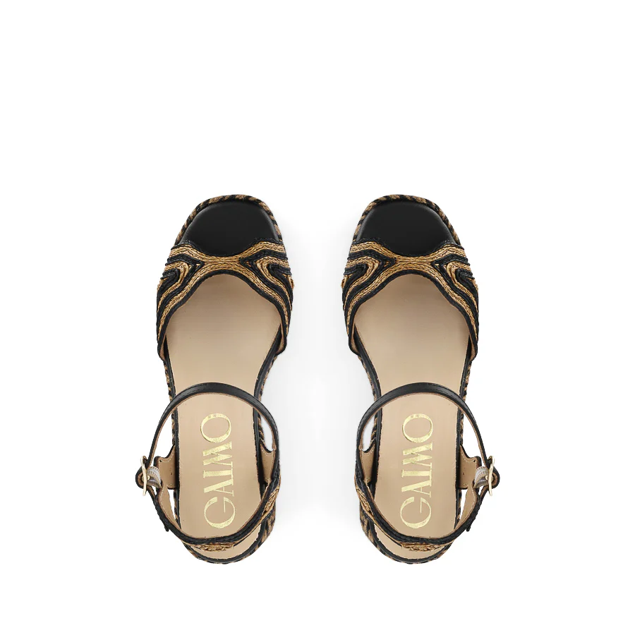 DANE - BLACK/NATURAL RAFFIA - Image 5
