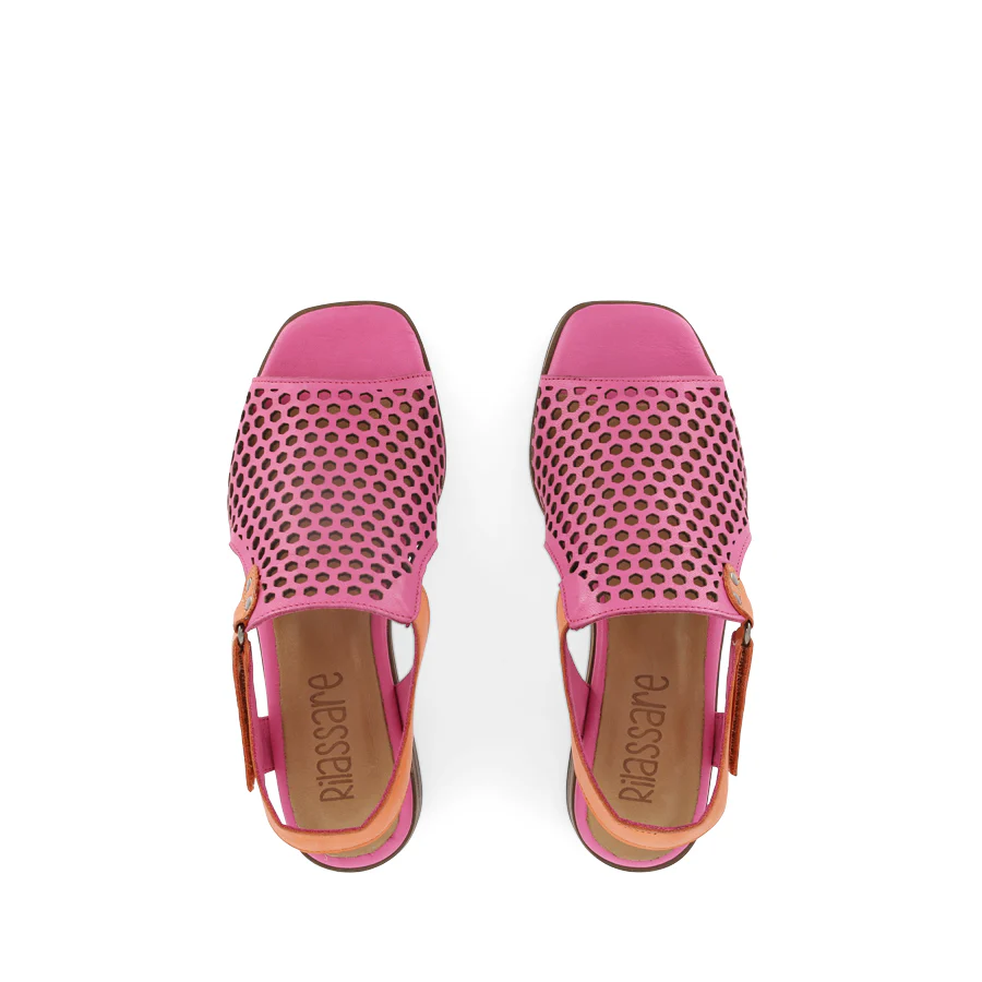 DENISE - FUXIA ORANGE LEATHER - Image 5