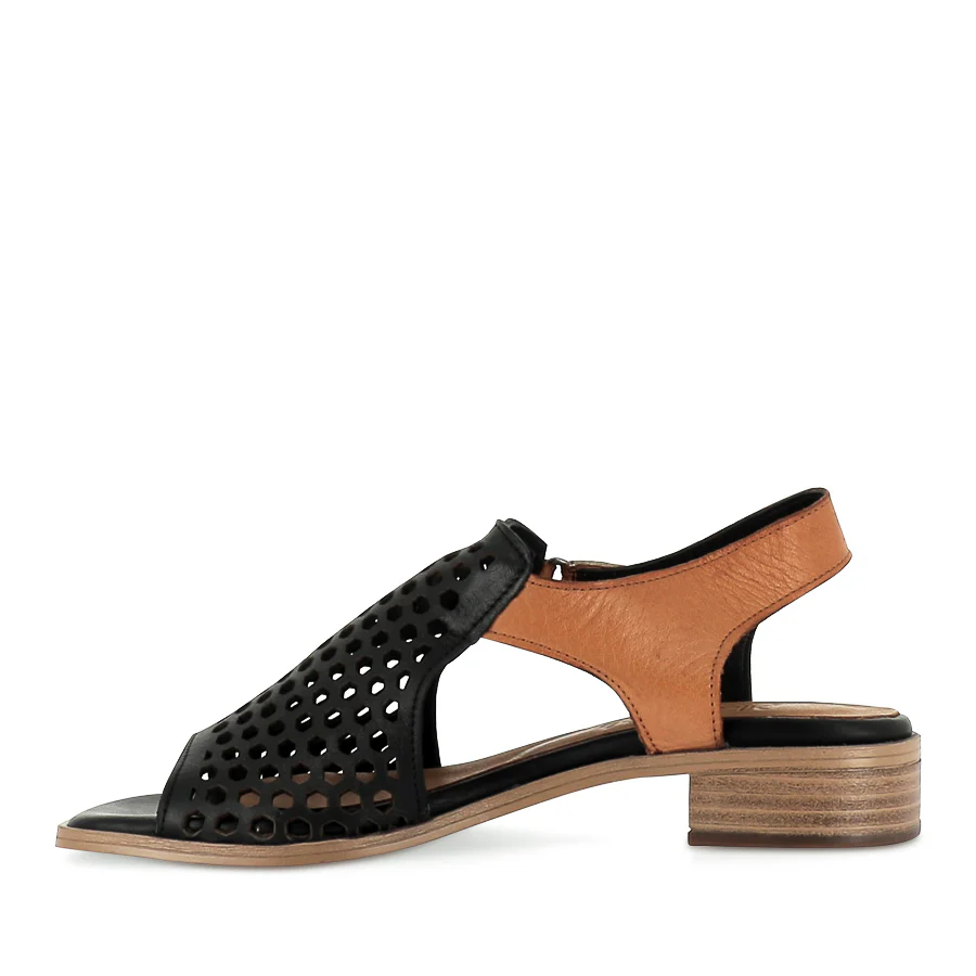DENISE - BLACK/TAN MIX LEATHER - Image 2