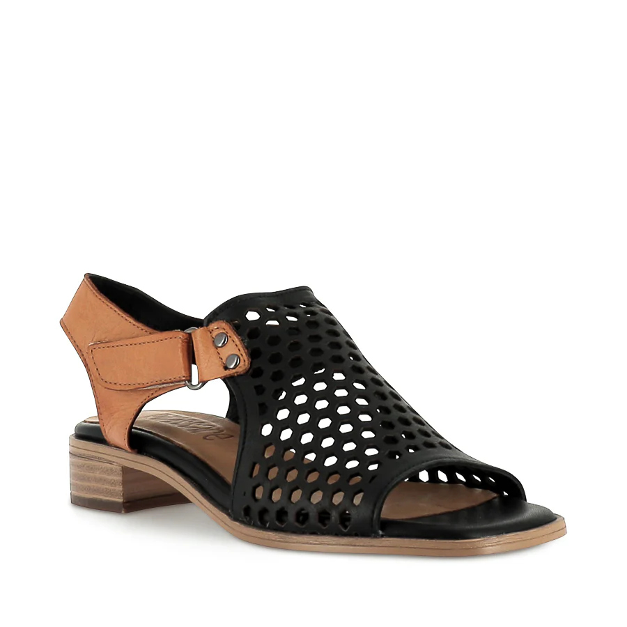 DENISE - BLACK/TAN MIX LEATHER - Image 3