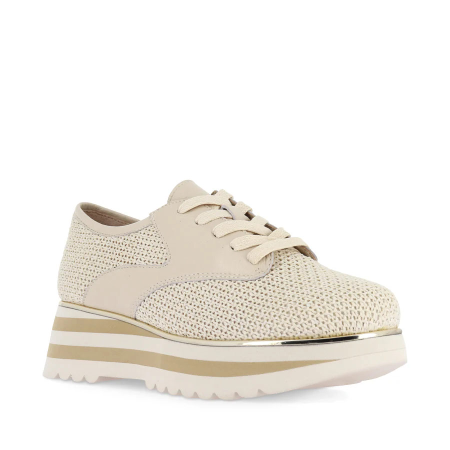 ENDO - IVORY RAFFIA/MILK LEATHER - Image 3