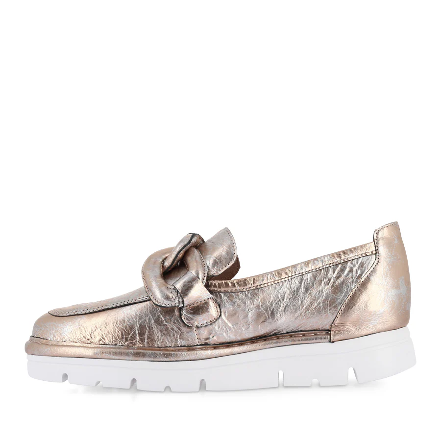 ERORA - ROSE GOLD CRACKLE LEATHER / SILVER METAL - Image 2