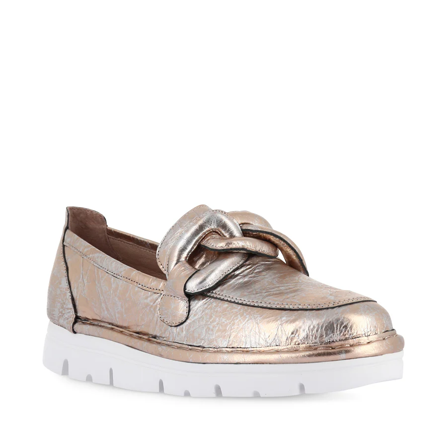 ERORA - ROSE GOLD CRACKLE LEATHER / SILVER METAL - Image 3