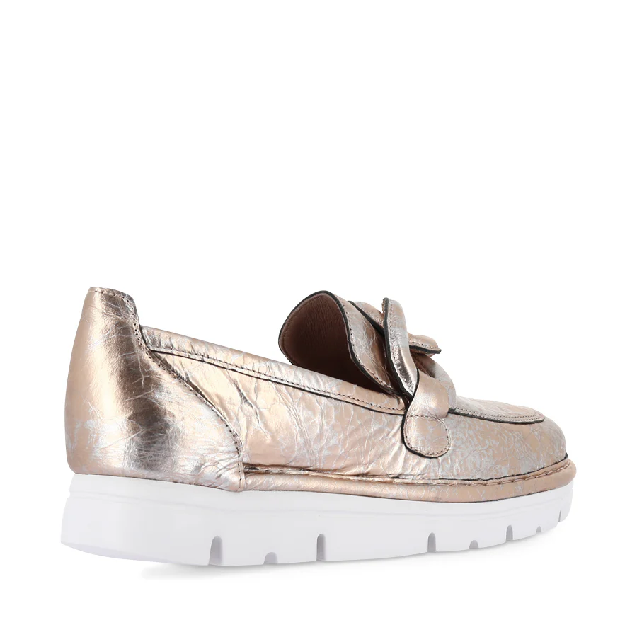 ERORA - ROSE GOLD CRACKLE LEATHER / SILVER METAL - Image 4