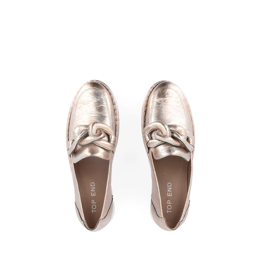 ERORA - ROSE GOLD CRACKLE LEATHER / SILVER METAL - Image 5