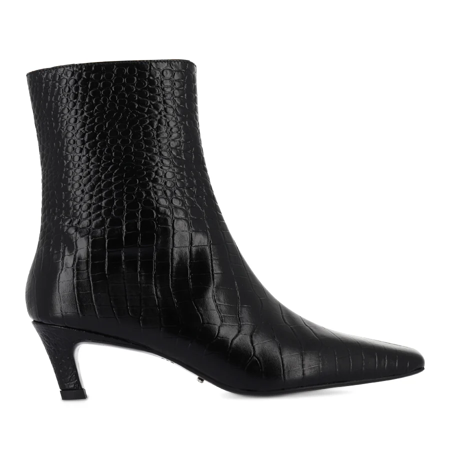 ESTELLE - BLACK CROC LEATHER