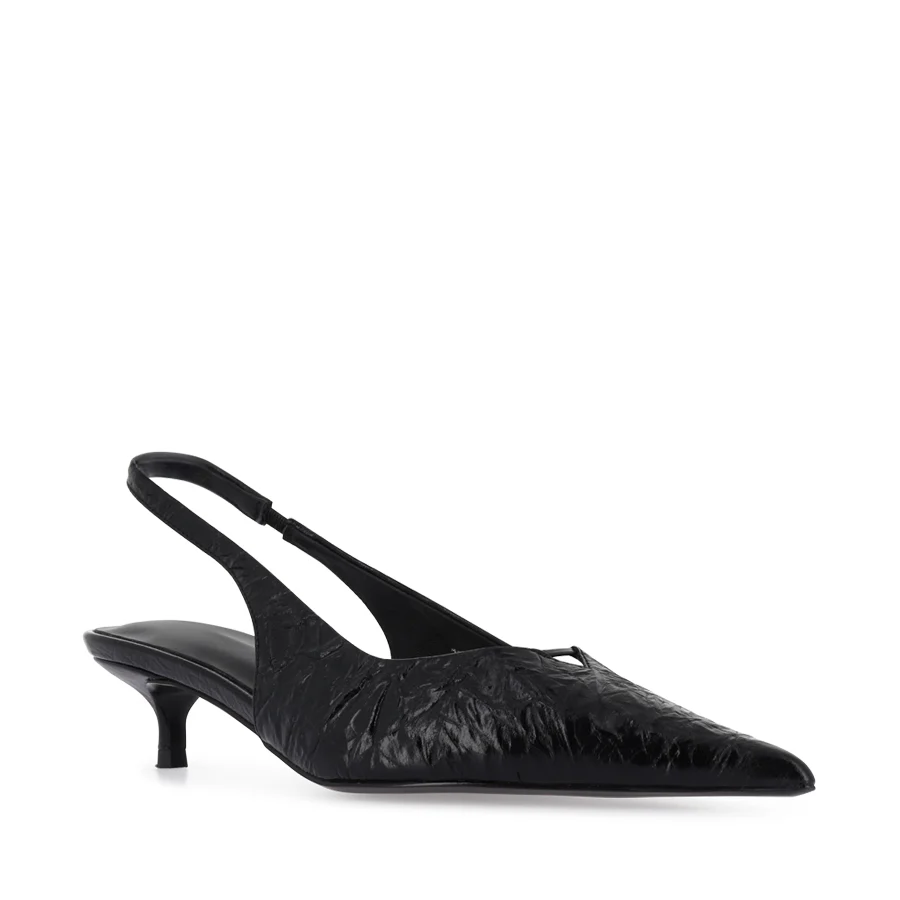 EVETTE - BLACK OILY CRINKLE LEATHER - Image 3