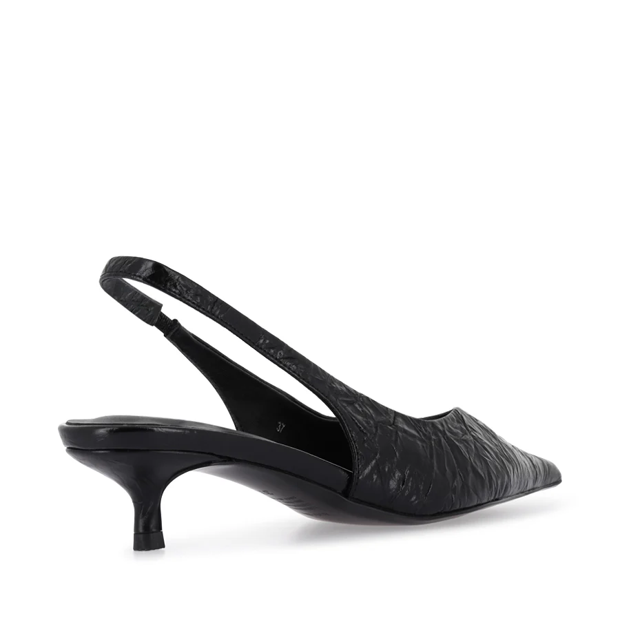 EVETTE - BLACK OILY CRINKLE LEATHER - Image 4