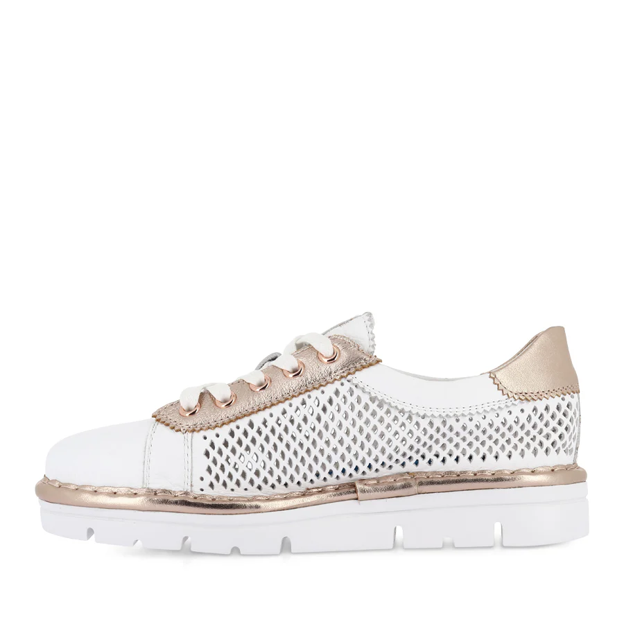 EXRA - WHITE PALE ROSE GOLD LEATHER - Image 2