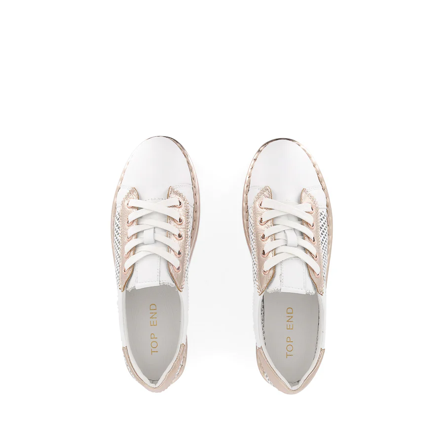 EXRA - WHITE PALE ROSE GOLD LEATHER - Image 5